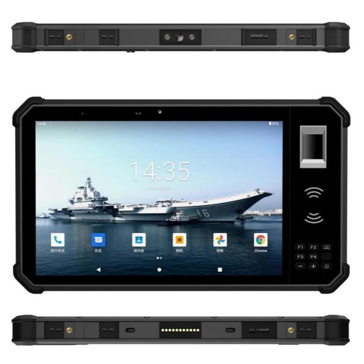 Rugged tablet with fingerprint scanner